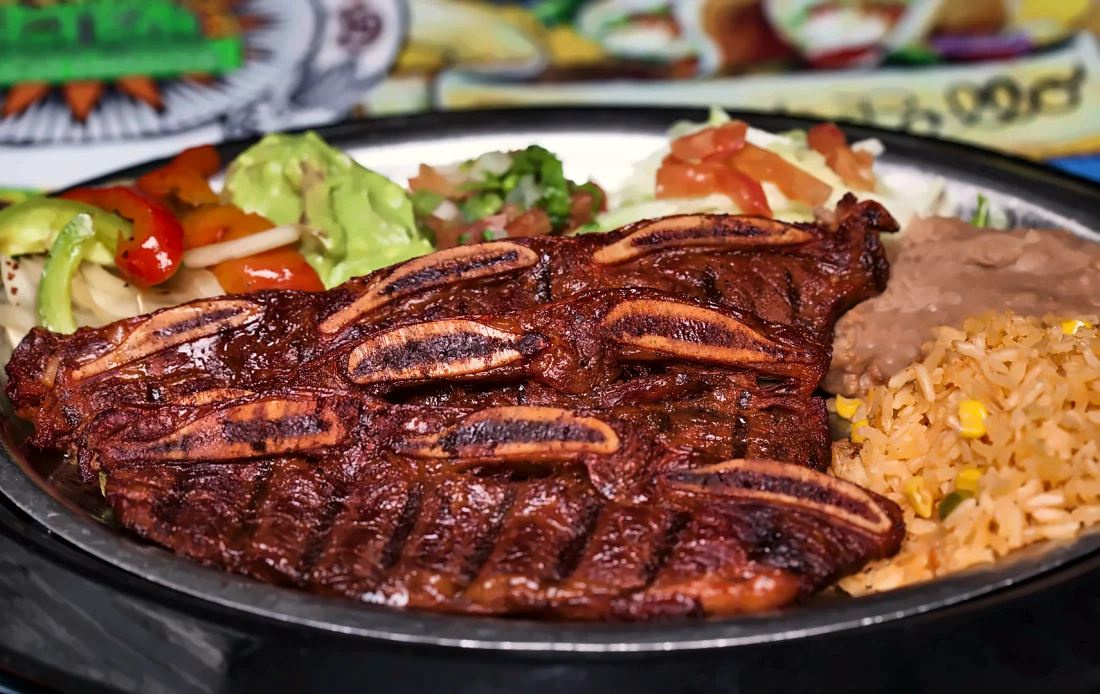Charbroiled beef short ribs